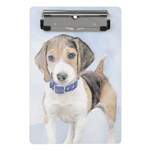 Beagle schilderen - Kute Original Dog Art Mini Klembord (Voorkant)