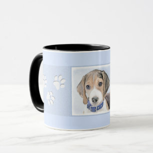 Beagle schilderen - Kute Original Dog Art Mok