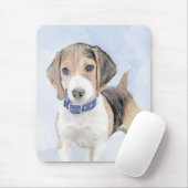 Beagle schilderen - Kute Original Dog Art Muismat (Met muis)