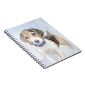 Beagle schilderen - Kute Original Dog Art Notitieboek (Rechterzijde)
