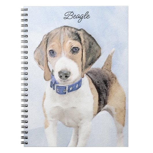 Beagle schilderen - Kute Original Dog Art Notitieboek (Voorkant)
