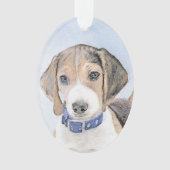 Beagle schilderen - Kute Original Dog Art Ornament (voorkant)