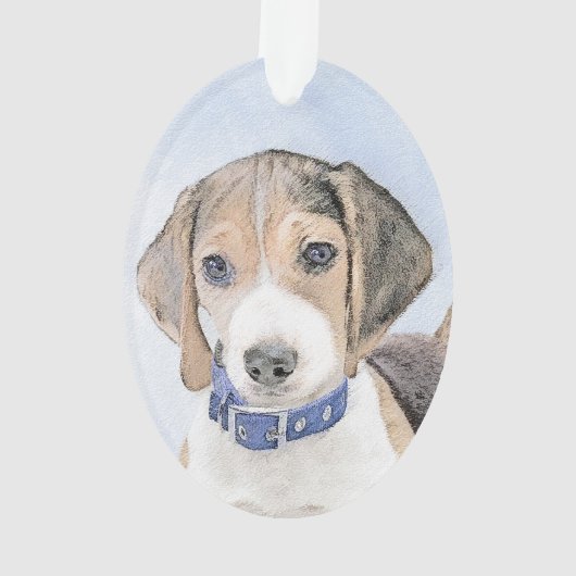 Beagle schilderen - Kute Original Dog Art Ornament (achterkant)