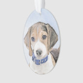 Beagle schilderen - Kute Original Dog Art Ornament (voorkant)