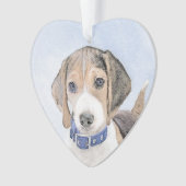 Beagle schilderen - Kute Original Dog Art Ornament (voorkant)