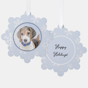 Beagle schilderen - Kute Original Dog Art Ornament Kaart