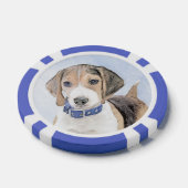 Beagle schilderen - Kute Original Dog Art Poker Chips (Enkel)