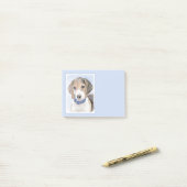 Beagle schilderen - Kute Original Dog Art Post-it® Notes (Op bureau)