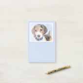 Beagle schilderen - Kute Original Dog Art Post-it® Notes (Op bureau)