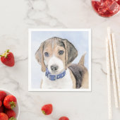 Beagle schilderen - Kute Original Dog Art Servet (Insitu)