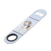 Beagle schilderen - Kute Original Dog Art Speed Flessenopener (Achterkant Gekanteld)
