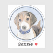 Beagle schilderen - Kute Original Dog Art Sticker (Vel)