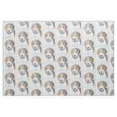 Beagle schilderen - Kute Original Dog Art Stof (Fat Quarter)