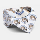 Beagle schilderen - Kute Original Dog Art Stropdas (Opgerold)