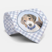 Beagle schilderen - Kute Original Dog Art Stropdas (Opgerold)