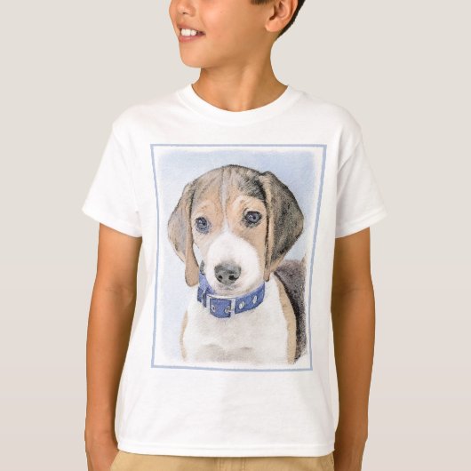 Beagle schilderen - Kute Original Dog Art T-shirt (Voorkant)