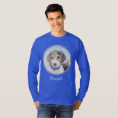 Beagle schilderen - Kute Original Dog Art T-shirt (Voorkant volledig)