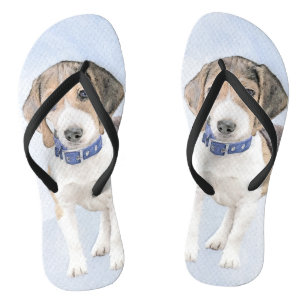 Beagle schilderen - Kute Original Dog Art Teenslippers
