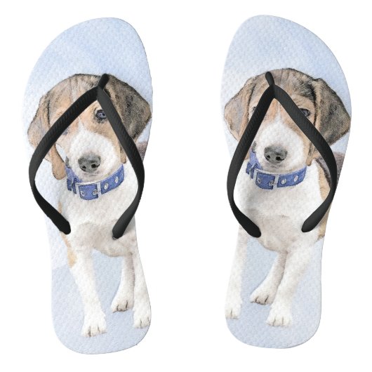 Beagle schilderen - Kute Original Dog Art Teenslippers (Voetbed)