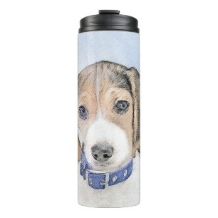 Beagle schilderen - Kute Original Dog Art Thermosbeker