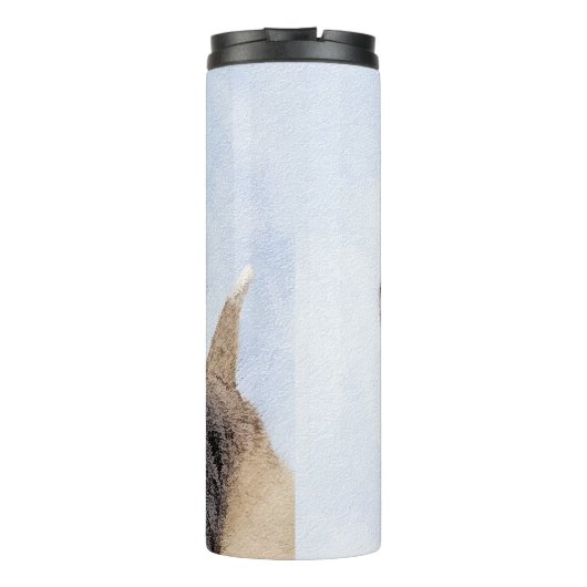 Beagle schilderen - Kute Original Dog Art Thermosbeker (Achterkant)