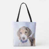 Beagle schilderen - Kute Original Dog Art Tote Bag (Achterkant)