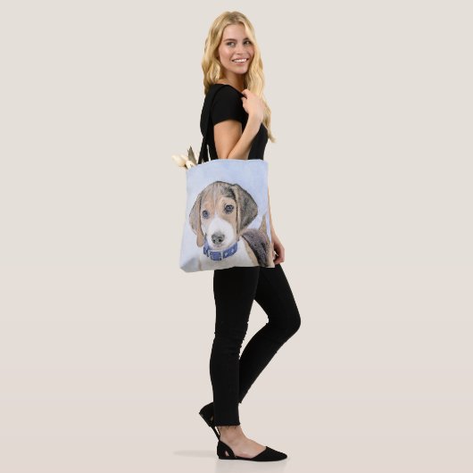 Beagle schilderen - Kute Original Dog Art Tote Bag (Op model)