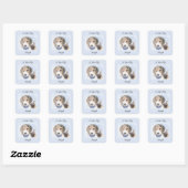 Beagle schilderen - Kute Original Dog Art Vierkante Sticker (Vel)