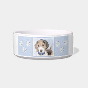 Beagle schilderen - Kute Original Dog Art Voerbakje