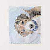 Beagle schilderen - Kute Original Dog Art Wandkleed (Voorkant)
