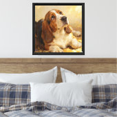 Beagle-schilderij Canvas Afdruk (Insitu (Slaapkamer))