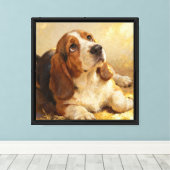 Beagle-schilderij Canvas Afdruk (Insitu (Houten vloer))