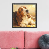 Beagle-schilderij Canvas Afdruk (Insitu (Woonkamer))