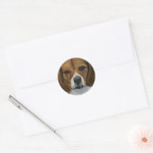 Beagle schilderij - Hondenras kunst Ronde Sticker (Envelop)