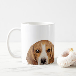 Beagle schilderij van miart koffiemok