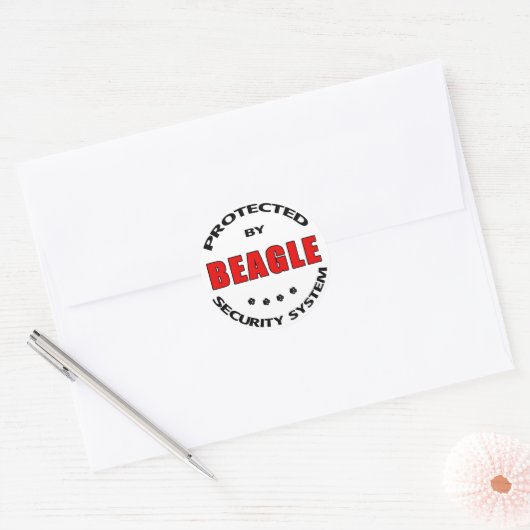 Beagle Security Ronde Sticker (Envelop)