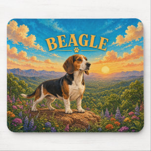 Beagle, Shenandoah Valley Vintage Waterverf Muismat