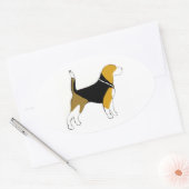 Beagle silhouet sticker (Envelop)