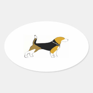 Beagle silhouet sticker