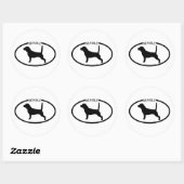 Beagle Silhouet Zwart Sticker (Vel)