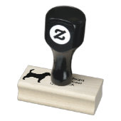 Beagle Silhouette Hondenliefhebber retouradres Rubberstempel (Stempel)