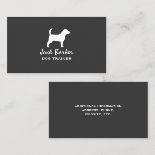 Beagle Silhouette Visitekaartje (Voorkant / Achterkant)