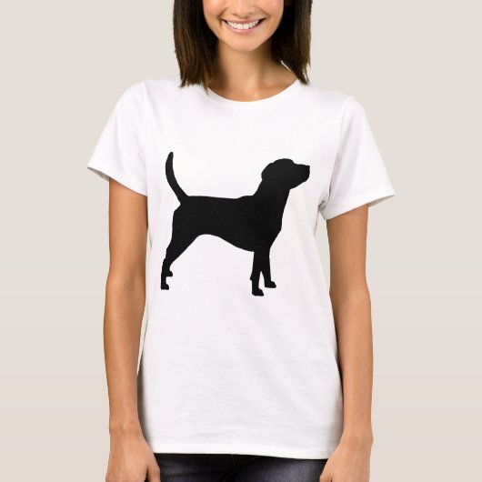 Beagle Silhouette (zwart) T-shirt (Voorkant)