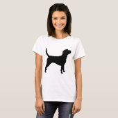 Beagle Silhouette (zwart) T-shirt (Voorkant volledig)
