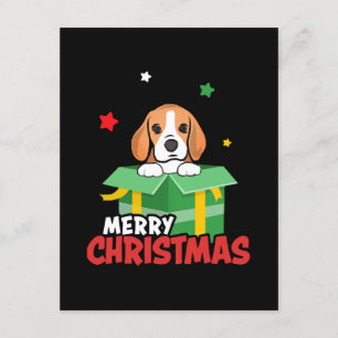 Beagle Sinterklaas hondenliefhebbers Prettig Kerst Informatiekaartje