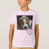 Beagle Sister Text Pet Dog Family Foto T-shirt (Voorkant)