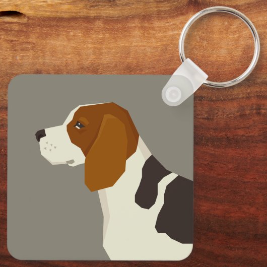 Beagle Sleutelhanger (Achterkant)