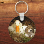 Beagle Sleutelhanger met eend (Voorkant)