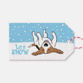 Beagle Sneeuw Hond Kerstmis Vakantie Gift Cadeaulabel (Voorkant (Horizontaal))