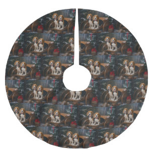 Beagle Sneeuw Slede Kerst Decoratie Kerstboom Rok